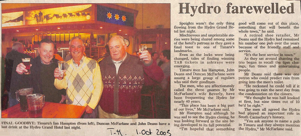 Hydro farewelled