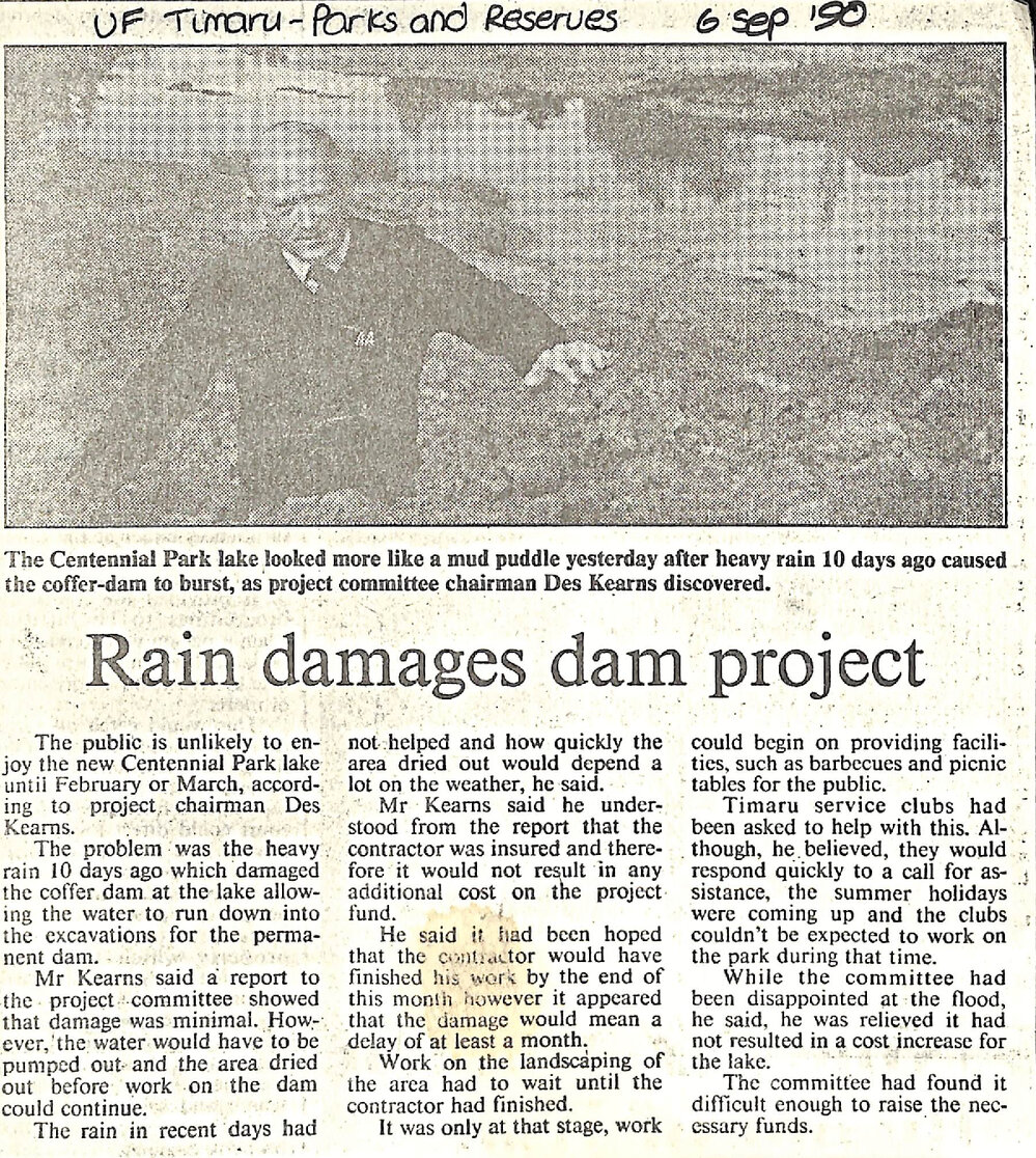 Rain damages dam project