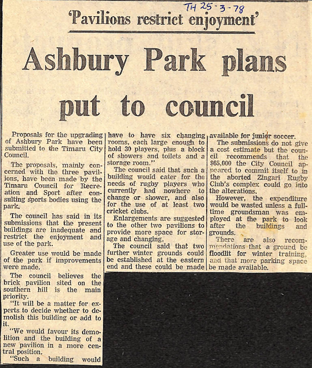  'Pavilions restrict enjoyment', Ashbury Park plans put to council