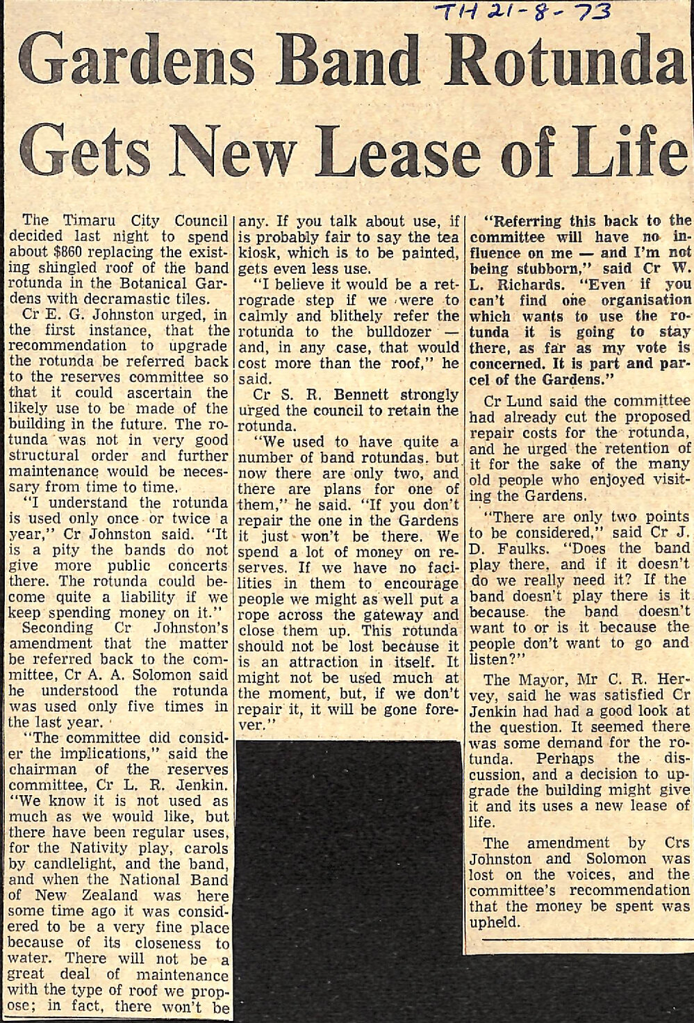 Gardens Band Rotunda Gets New Lease of Life