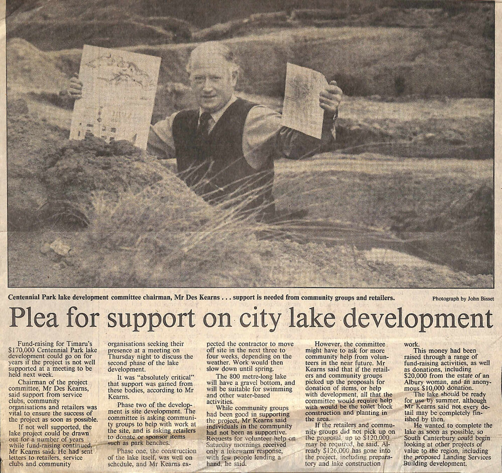 Plea for support on city lake development