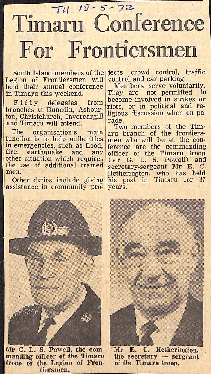 Timaru Conference for Frontiersmen
