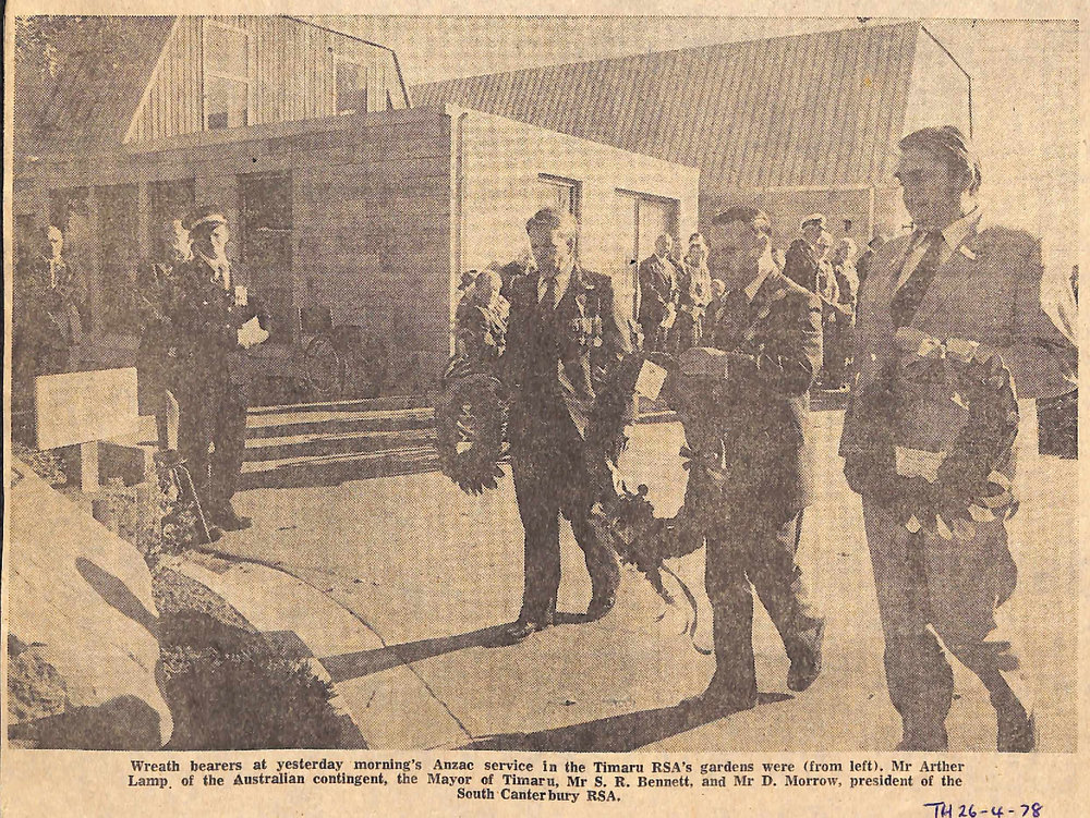 Anzac Day observance in Timaru / Elsewhere in South Canterbury