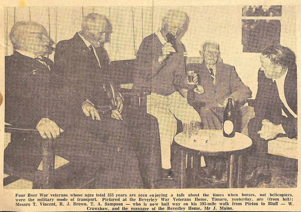 Timaru Welcomes War Veteran Walking 'King'