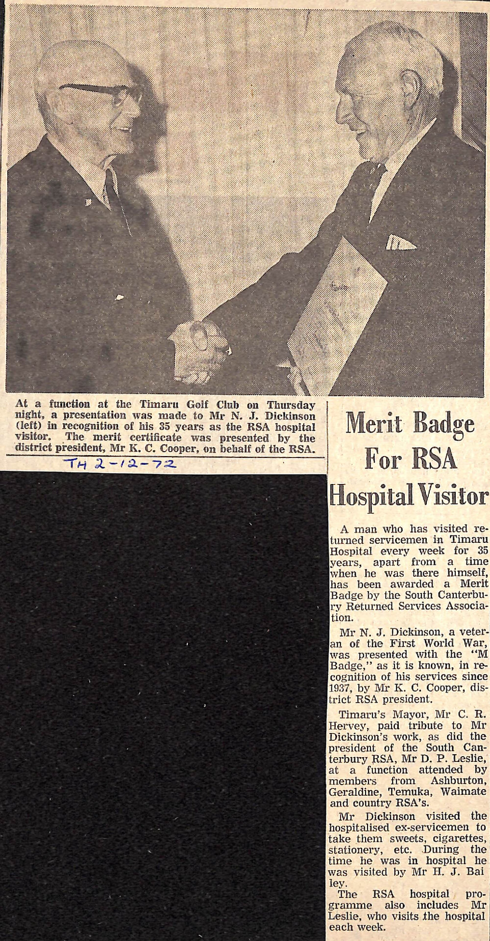 Merit Badge for RSA Hospital Visitor