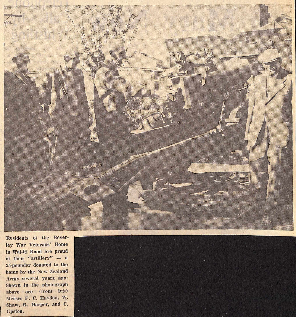 25 pounder at Beverley War Veterans' Home