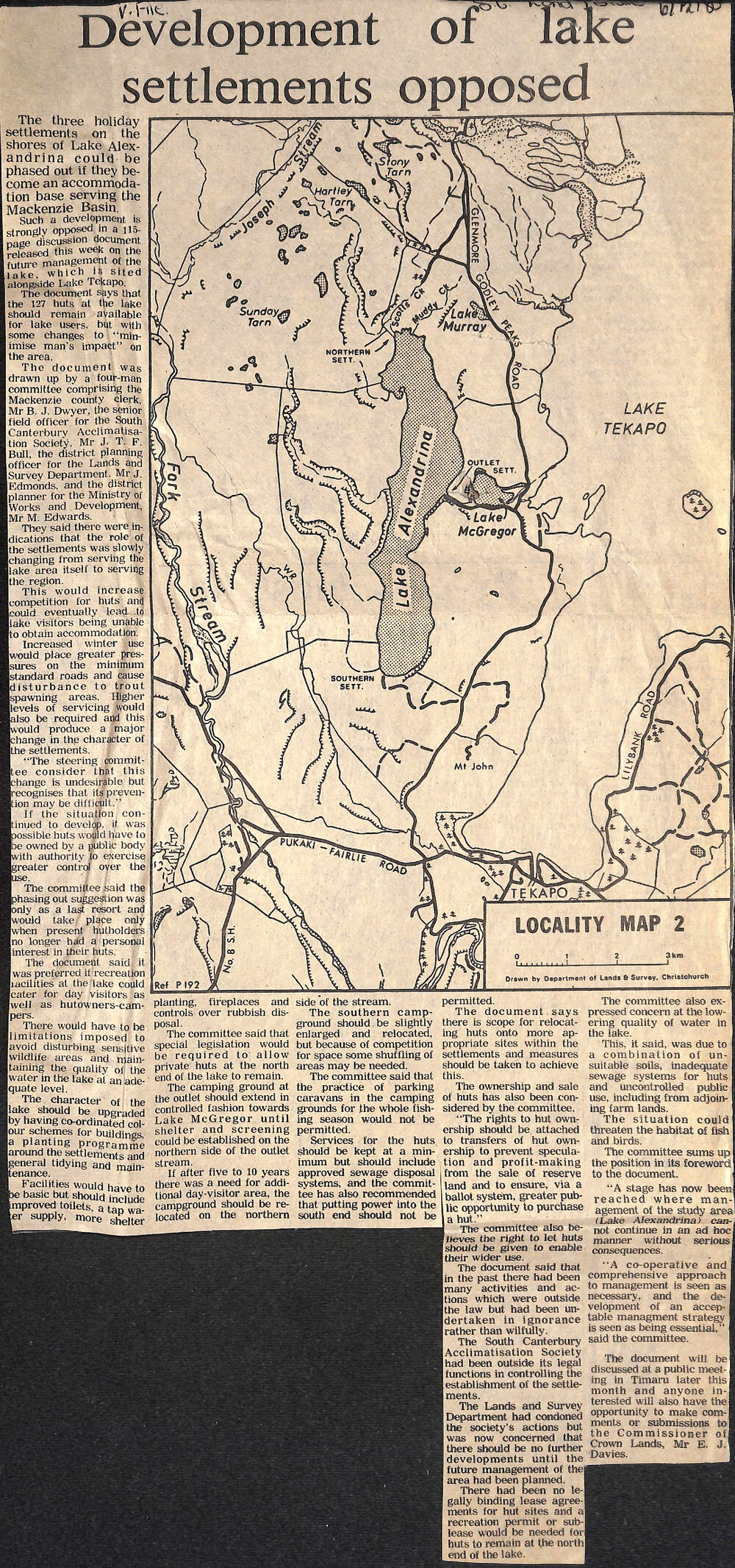 Development of lake settlements opposed