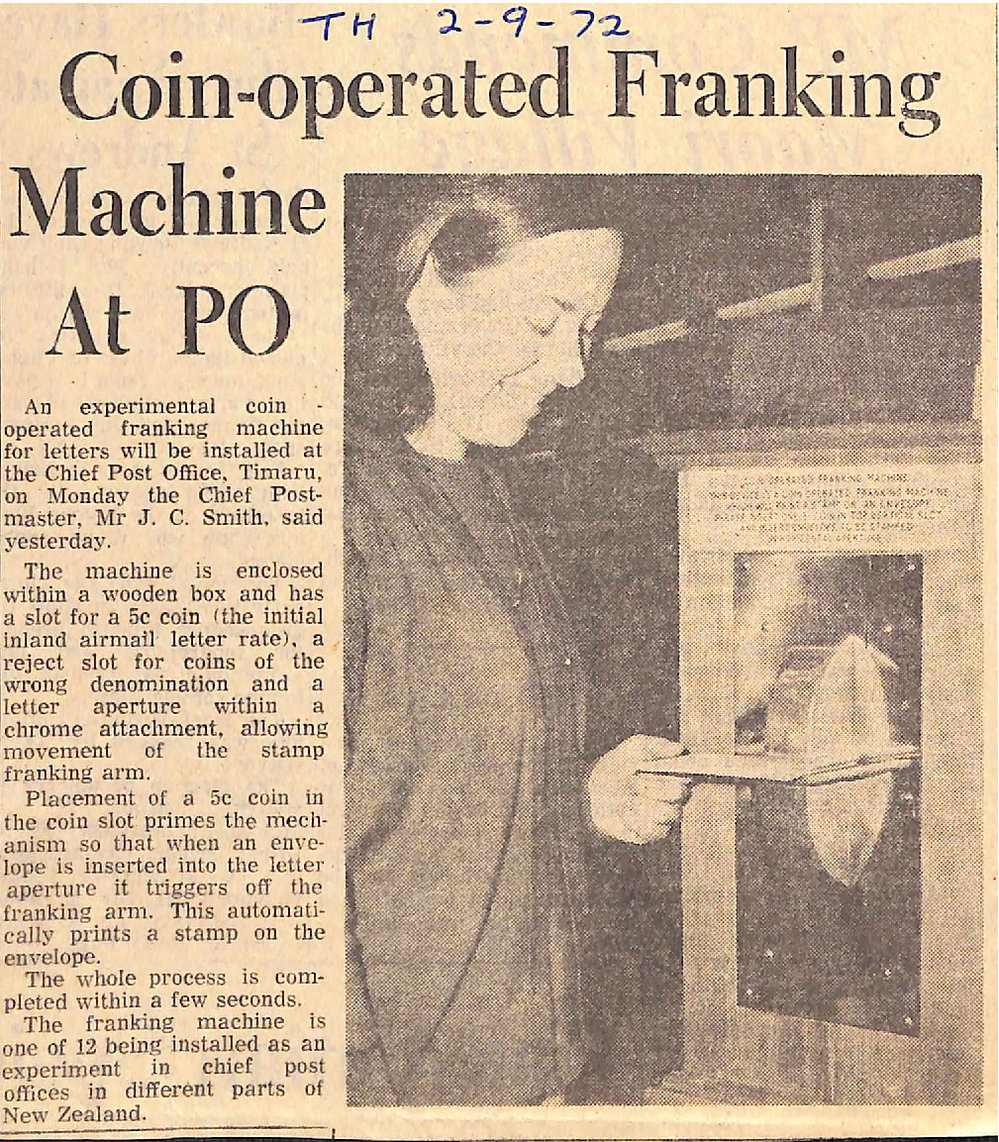 Coin-operated Franking Machine At PO