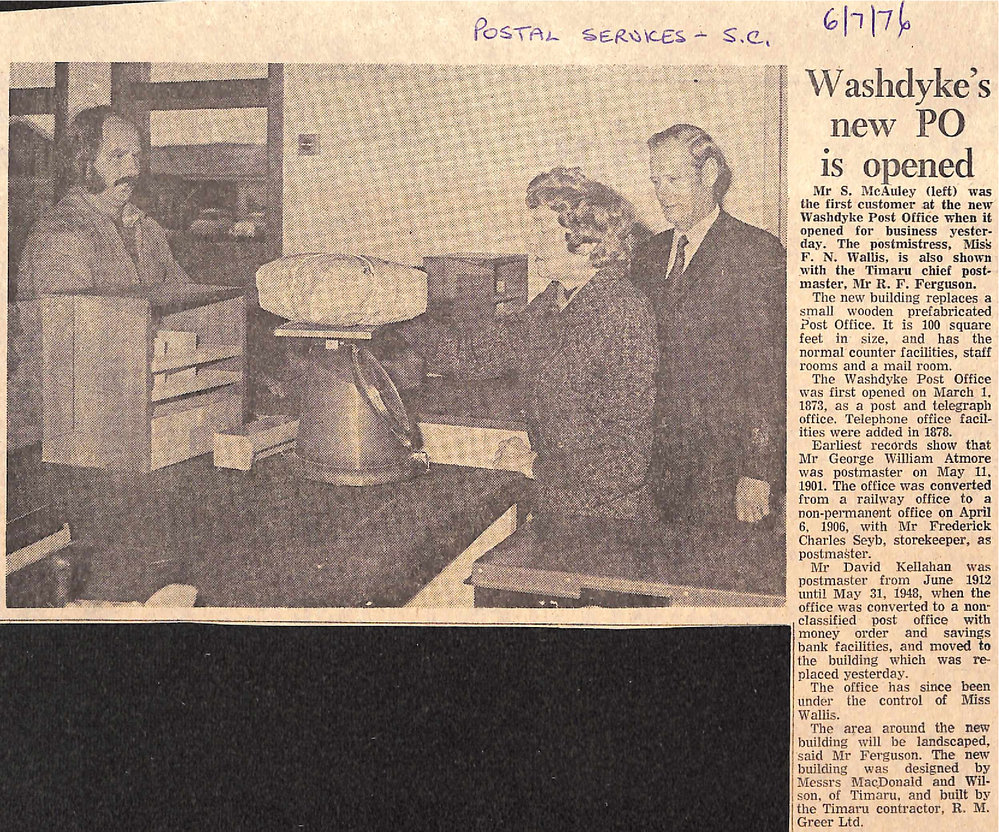 Washdyke's new PO is opened