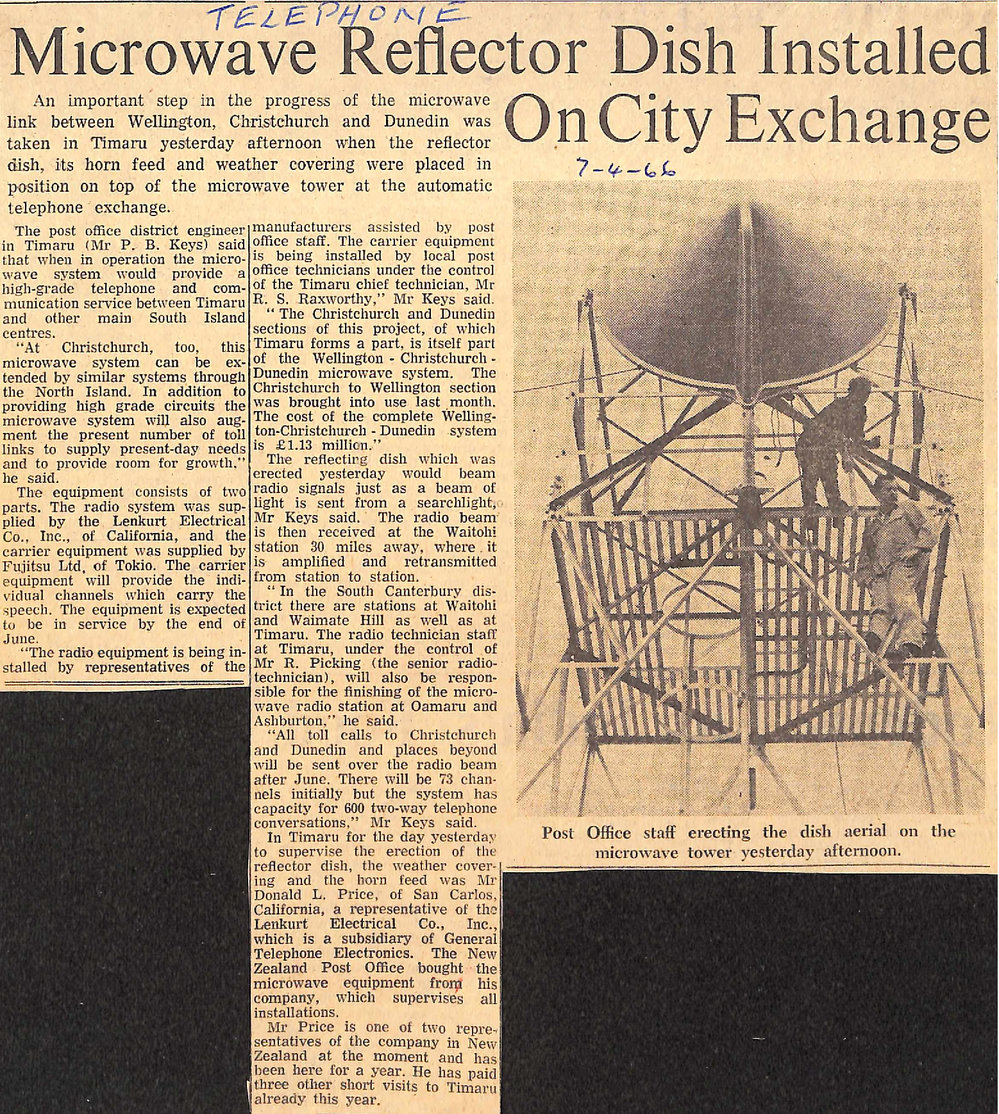 Microwave Reflector Dish Installed On City Exchange