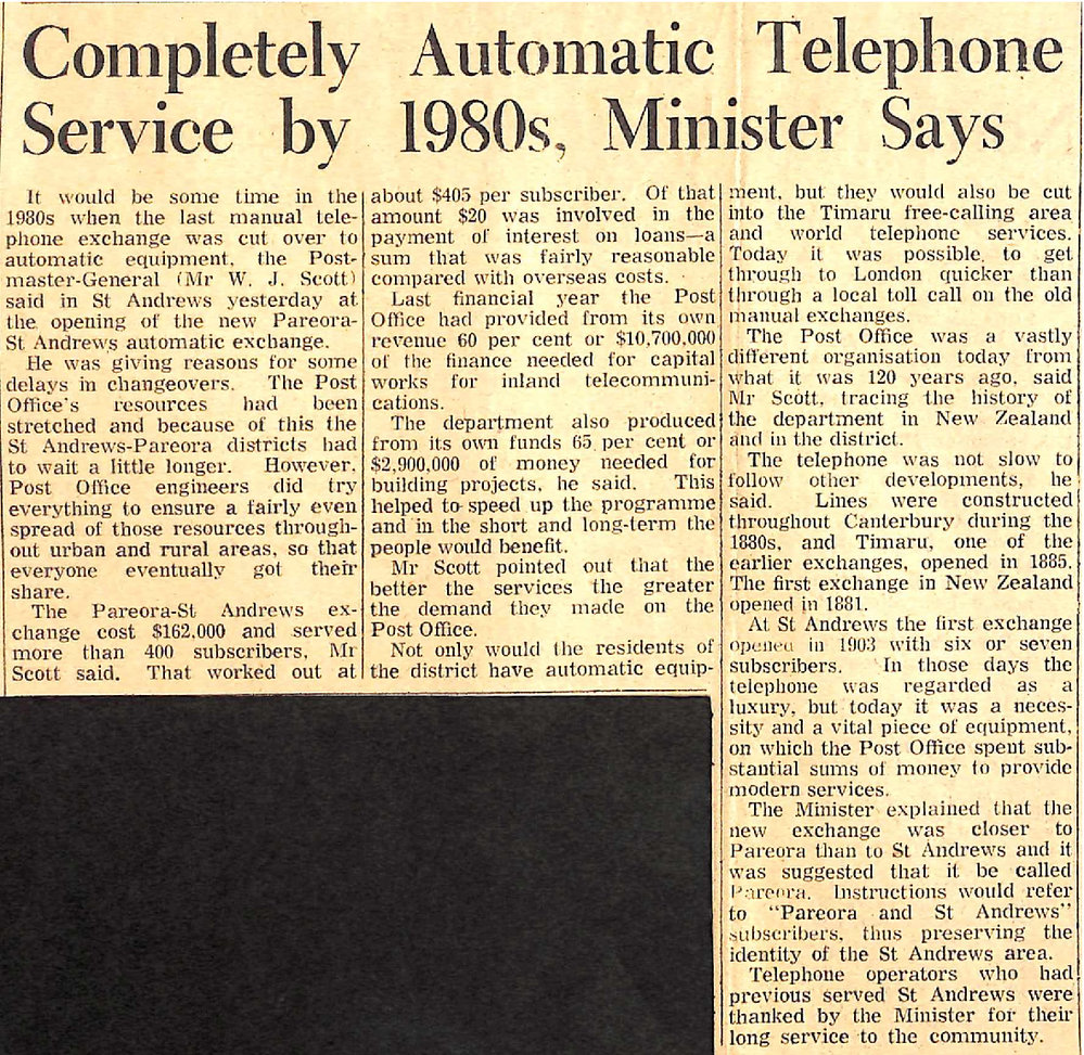 Completely Automatic Telephone Service by 1980s, Minister Says