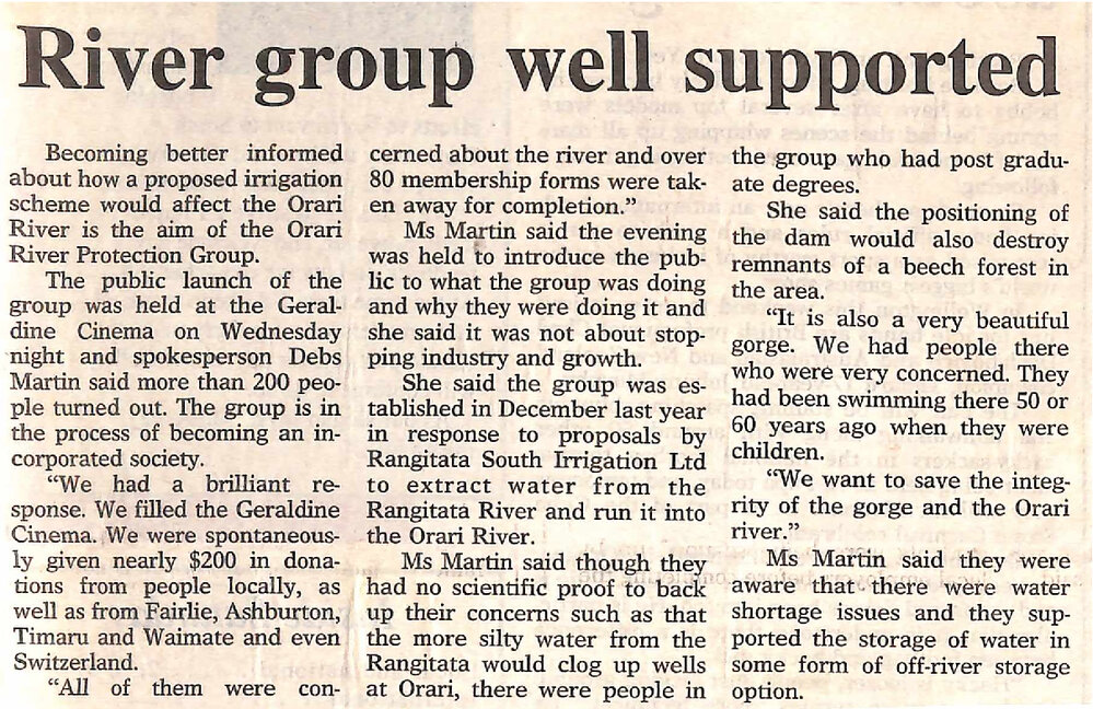 River group well supported