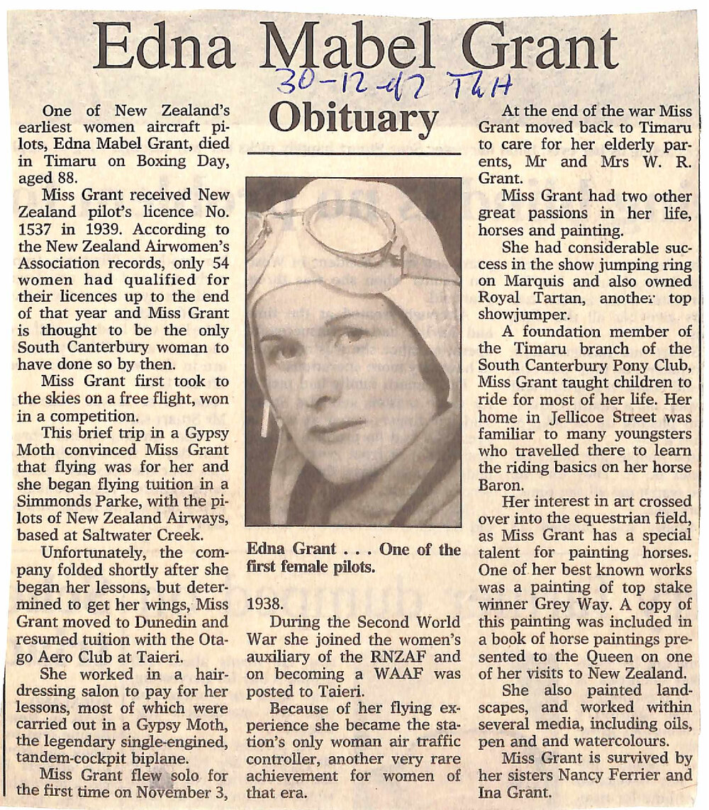 Obituary: Edna Mabel Grant