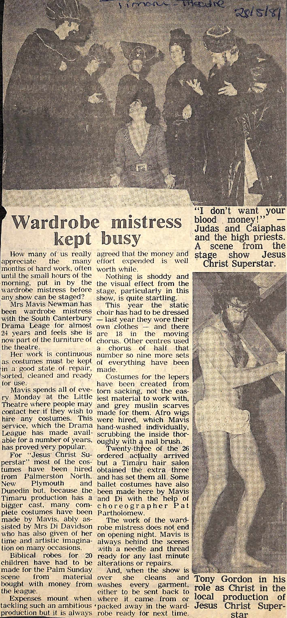 Wardrobe mistress kept busy