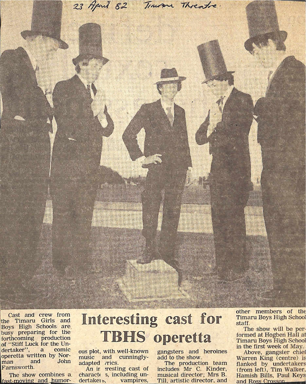 Interesting cast for TBHS operetta