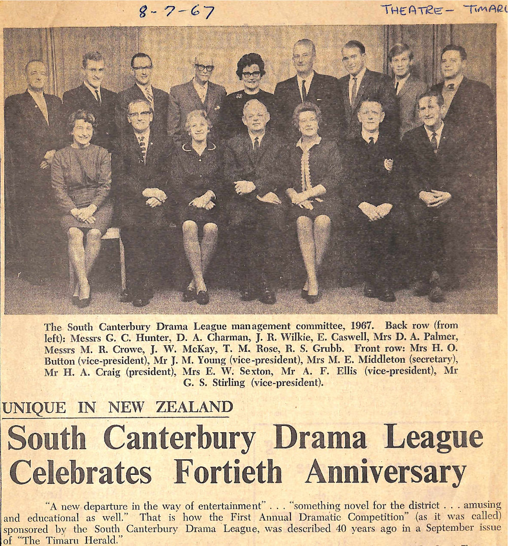 Unique in NZ: South Canterbury Drama League Celebrates Fortieth Anniversary