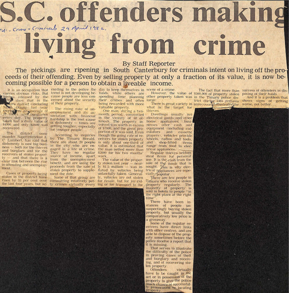 SC offenders making living from crime