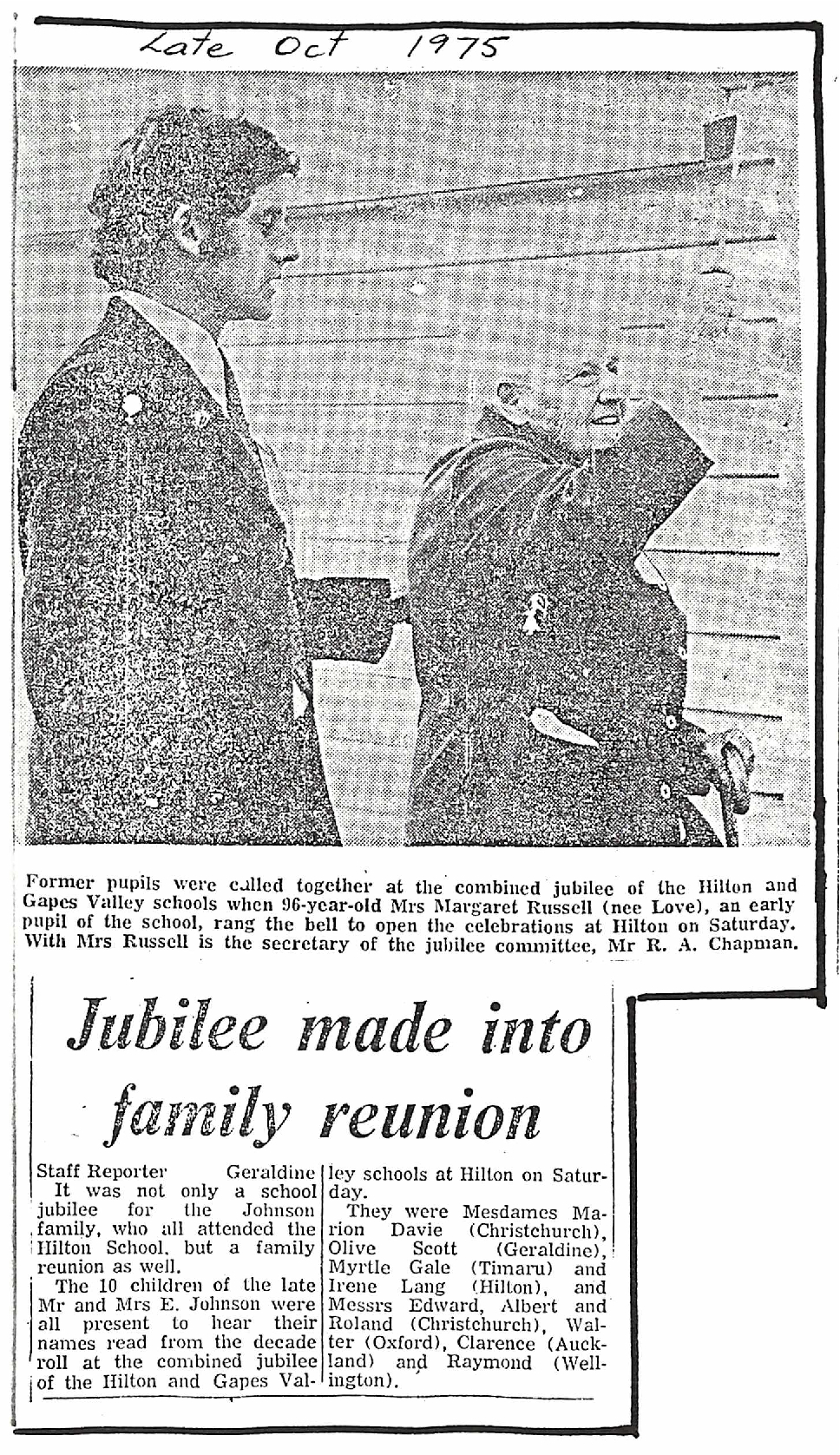 Jubilee made into family reunion