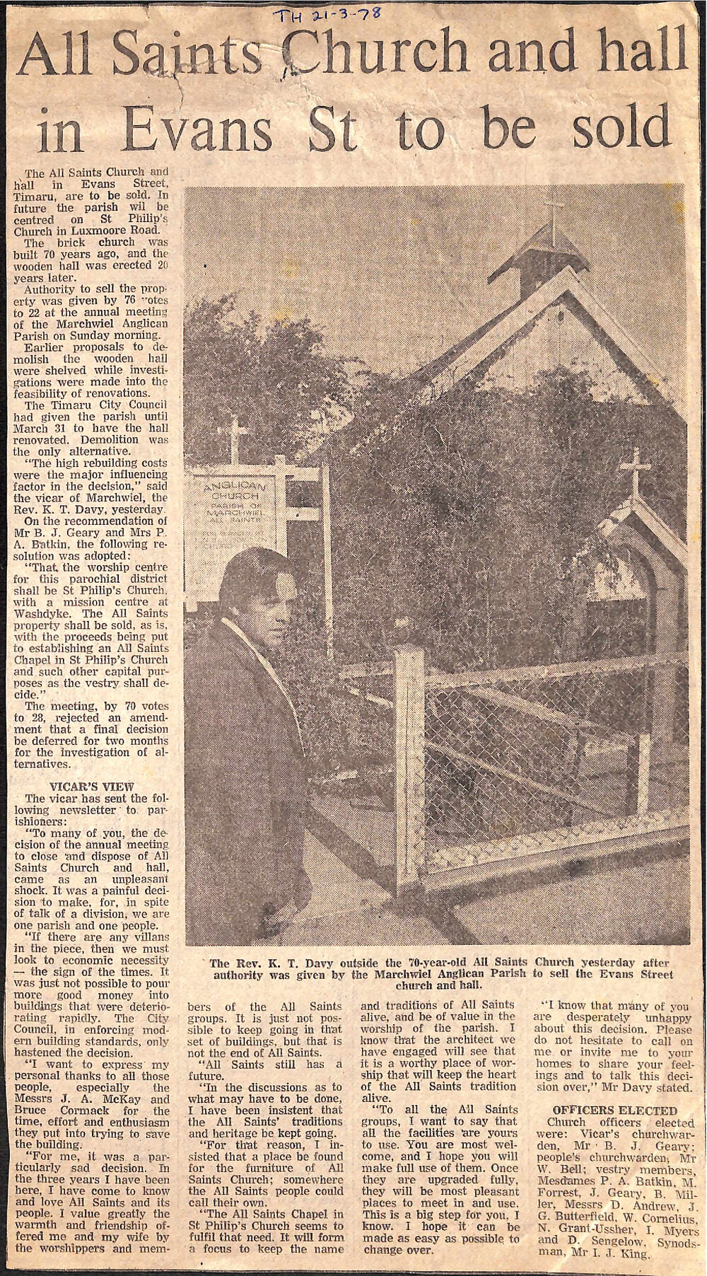 All Saints Church and Hall in Evans St to be sold