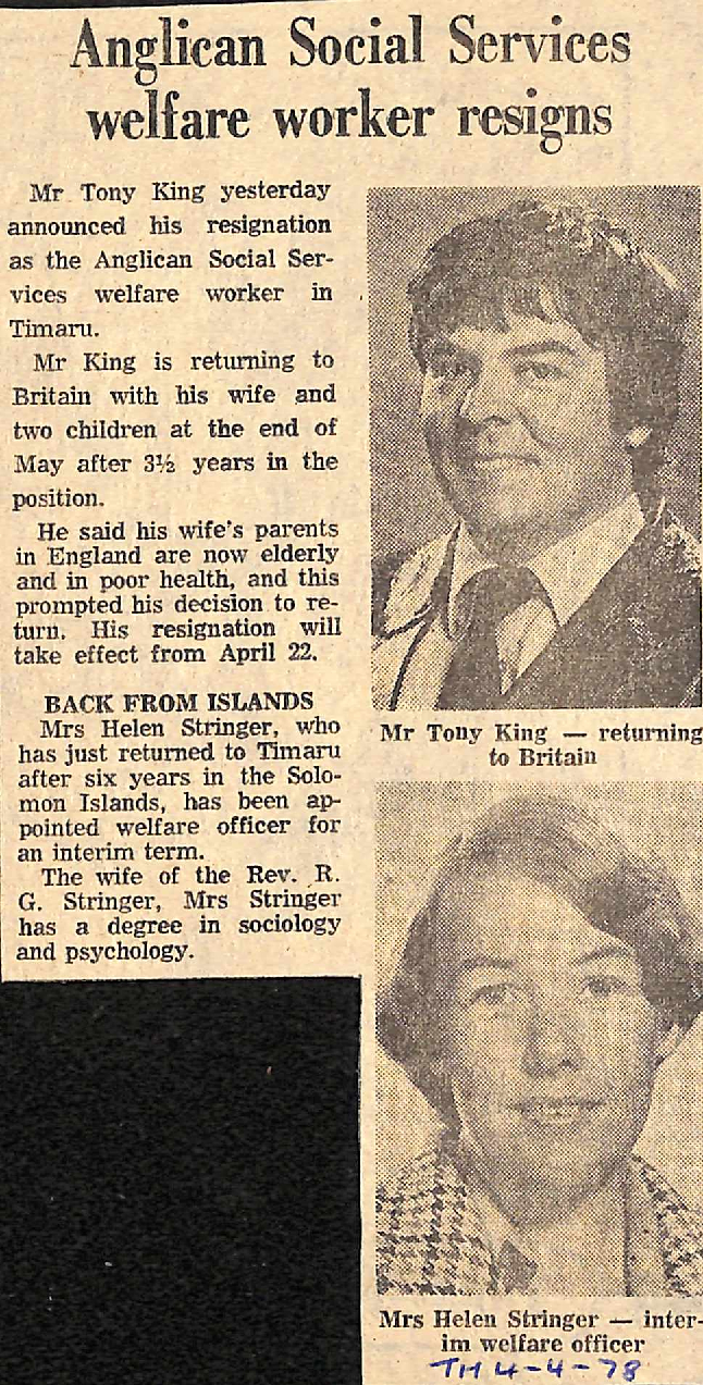 Anglican Social Services welfare worker resigns