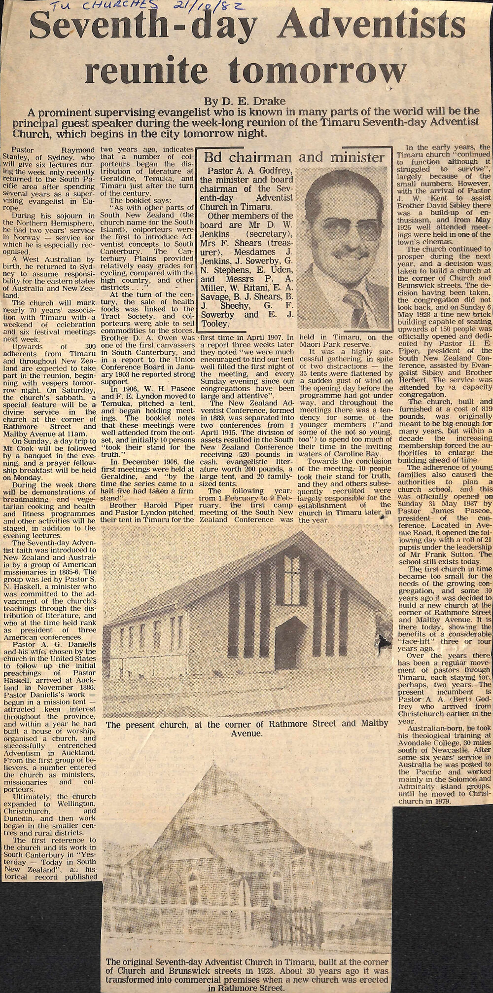 Seventh-day Adventists reunite tomorrow