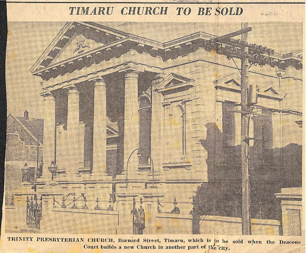 Trinity Church in Timaru To be Put up for Sale
