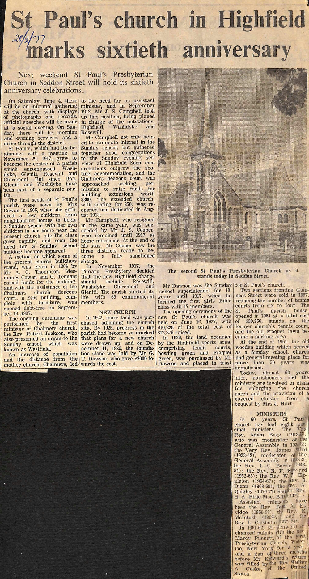 St Paul's Church in Highfield marks sixtieth anniversary