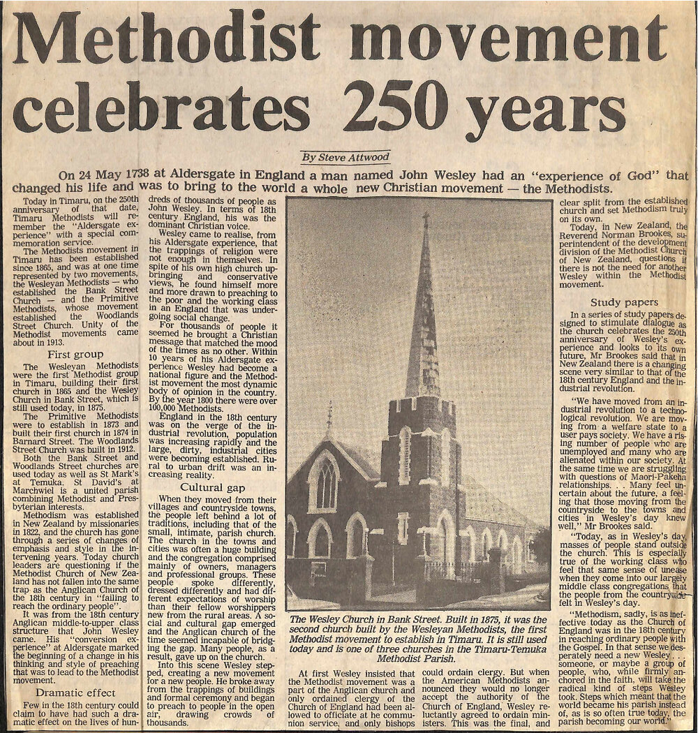 Methodist movement celebrates 250 years