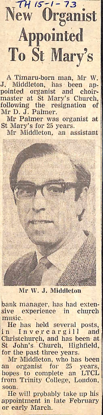 New Organist  Appointed To St Mary's