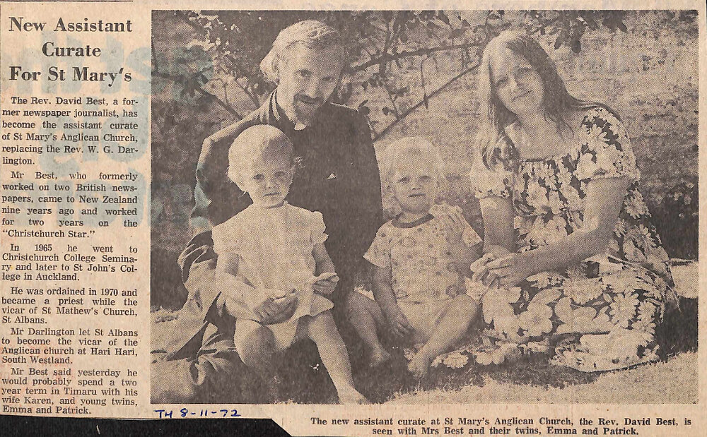 New Assistant Curate For St Mary's 