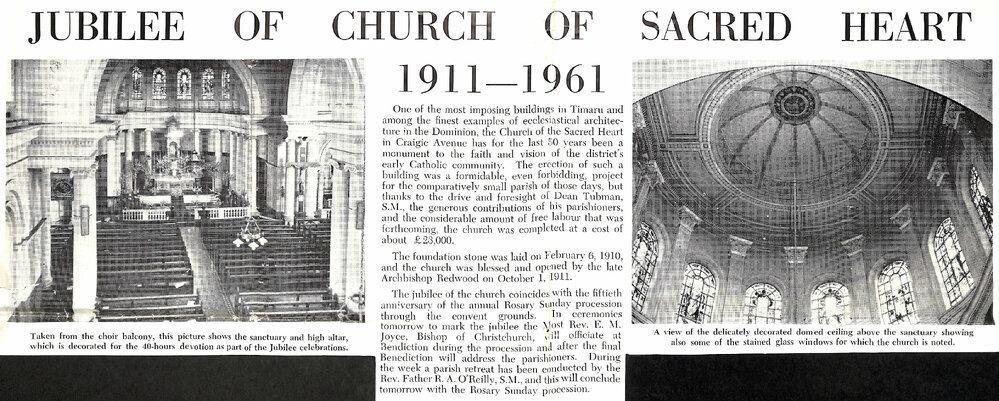Jubilee of church of Sacred Heart 1911-1961