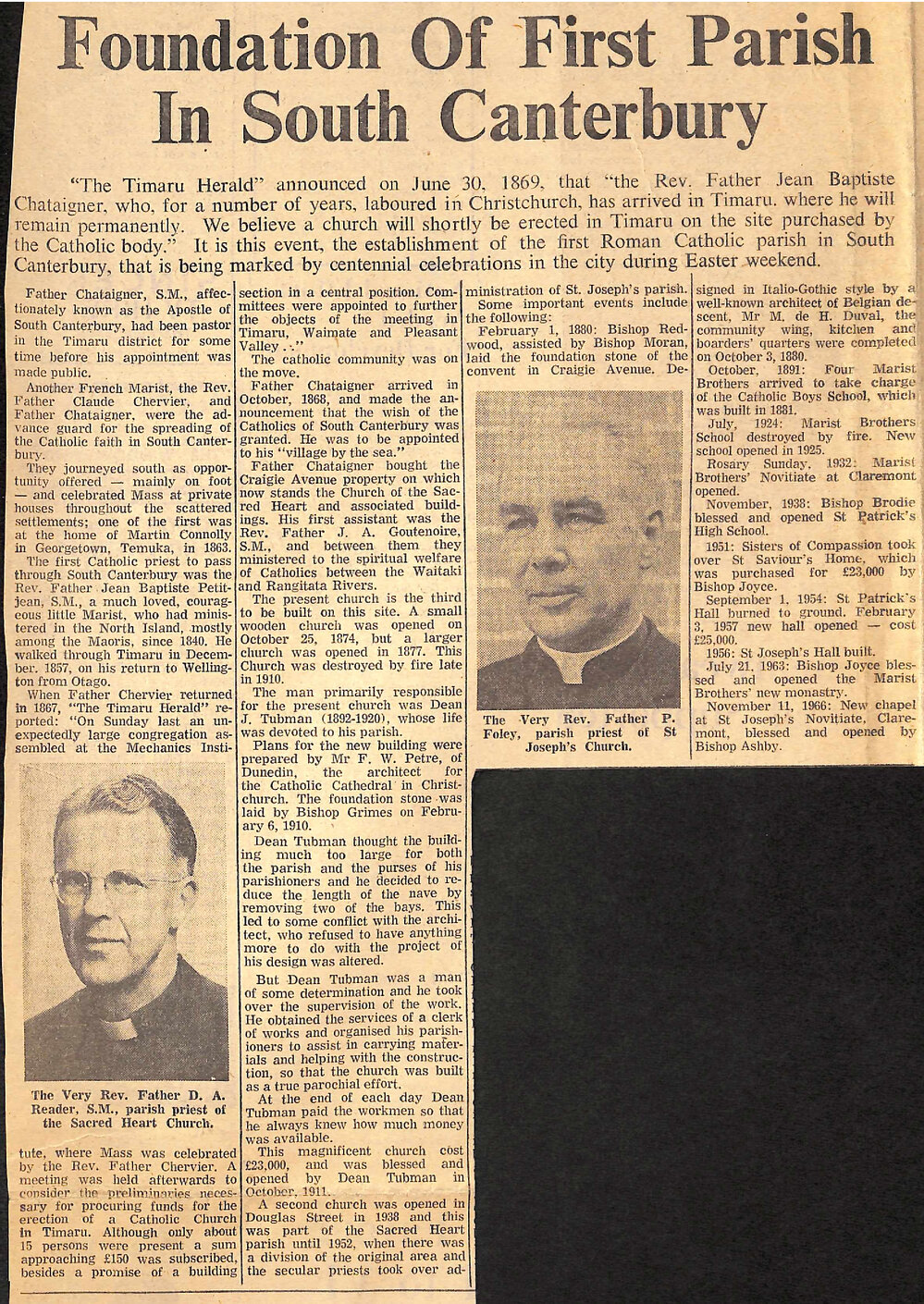 Foundation Of First Parish in South Canterbury