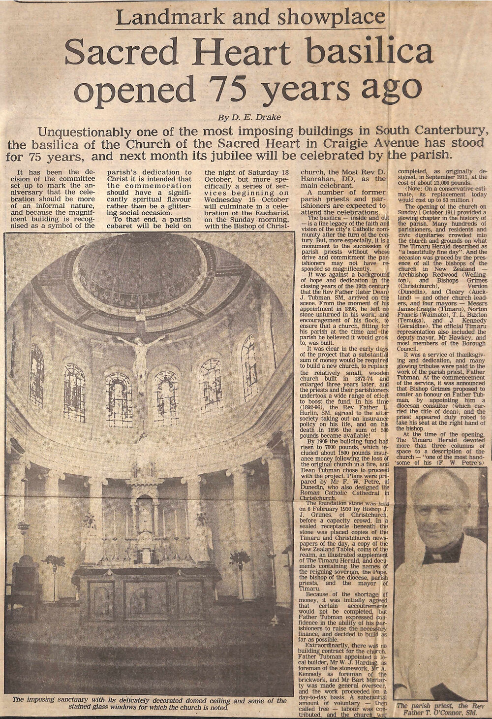 Landmark and showplace: Sacred Heart basilica opened 75 years ago