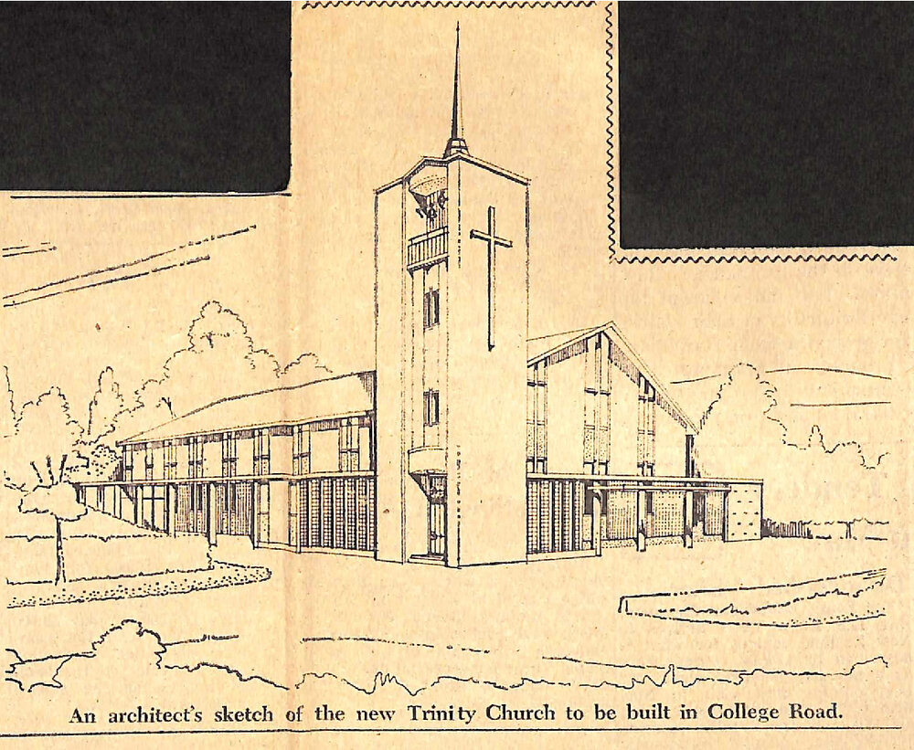 Architects sketch of new Trinity Church