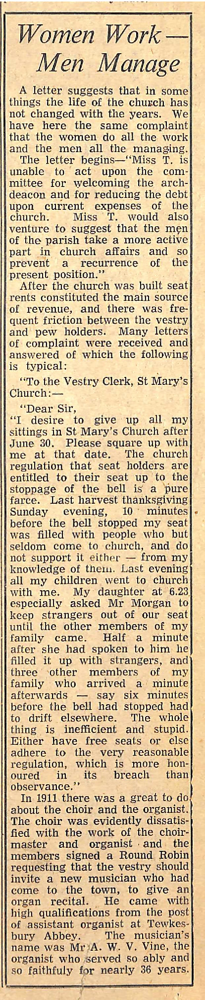 Women Work - Men Manage