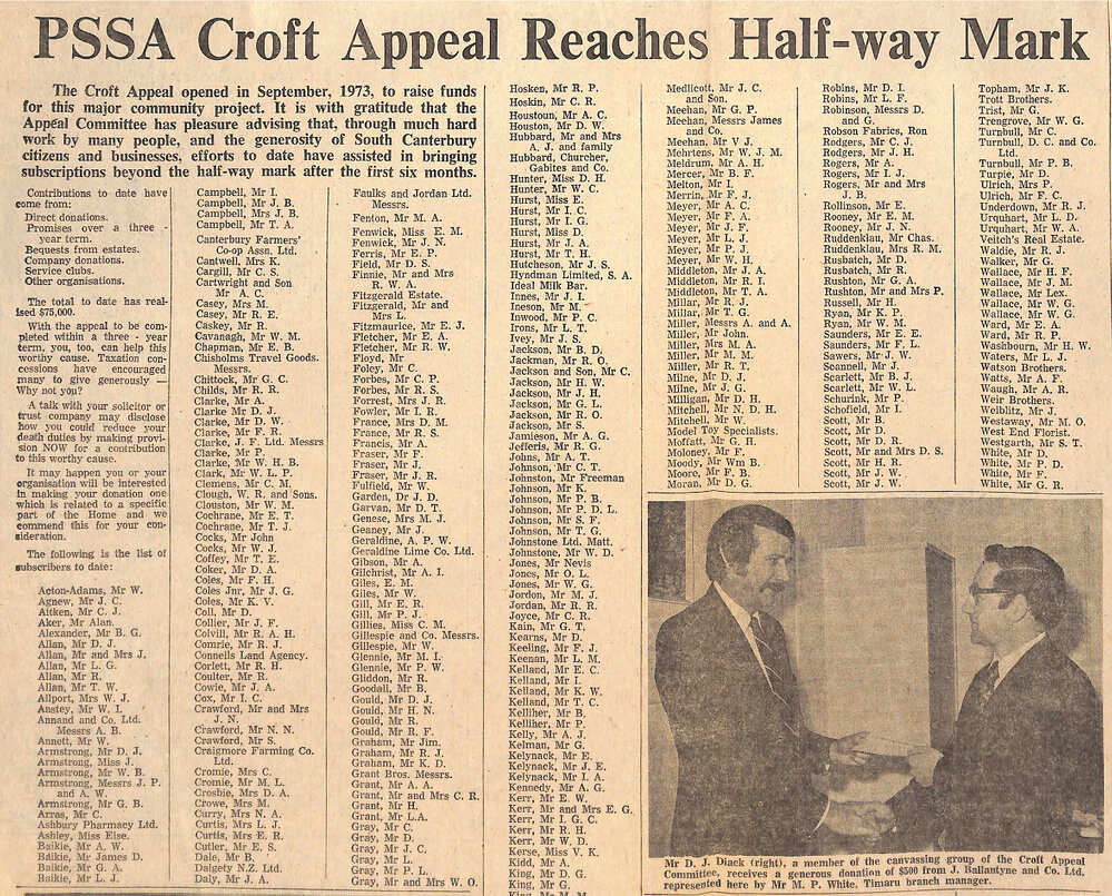 PSSA Croft Appeal Reaches Half-Way Mark