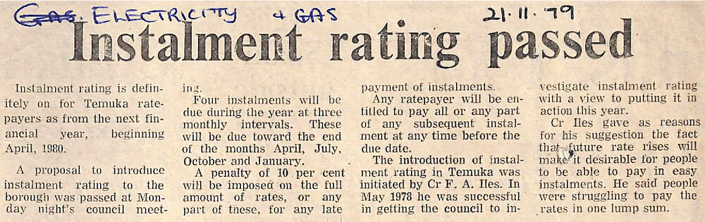 Instalment rating passed
