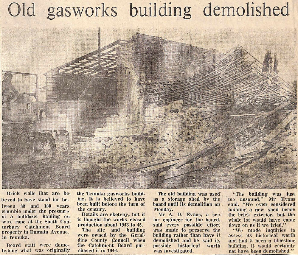 Old gasworks building demolished