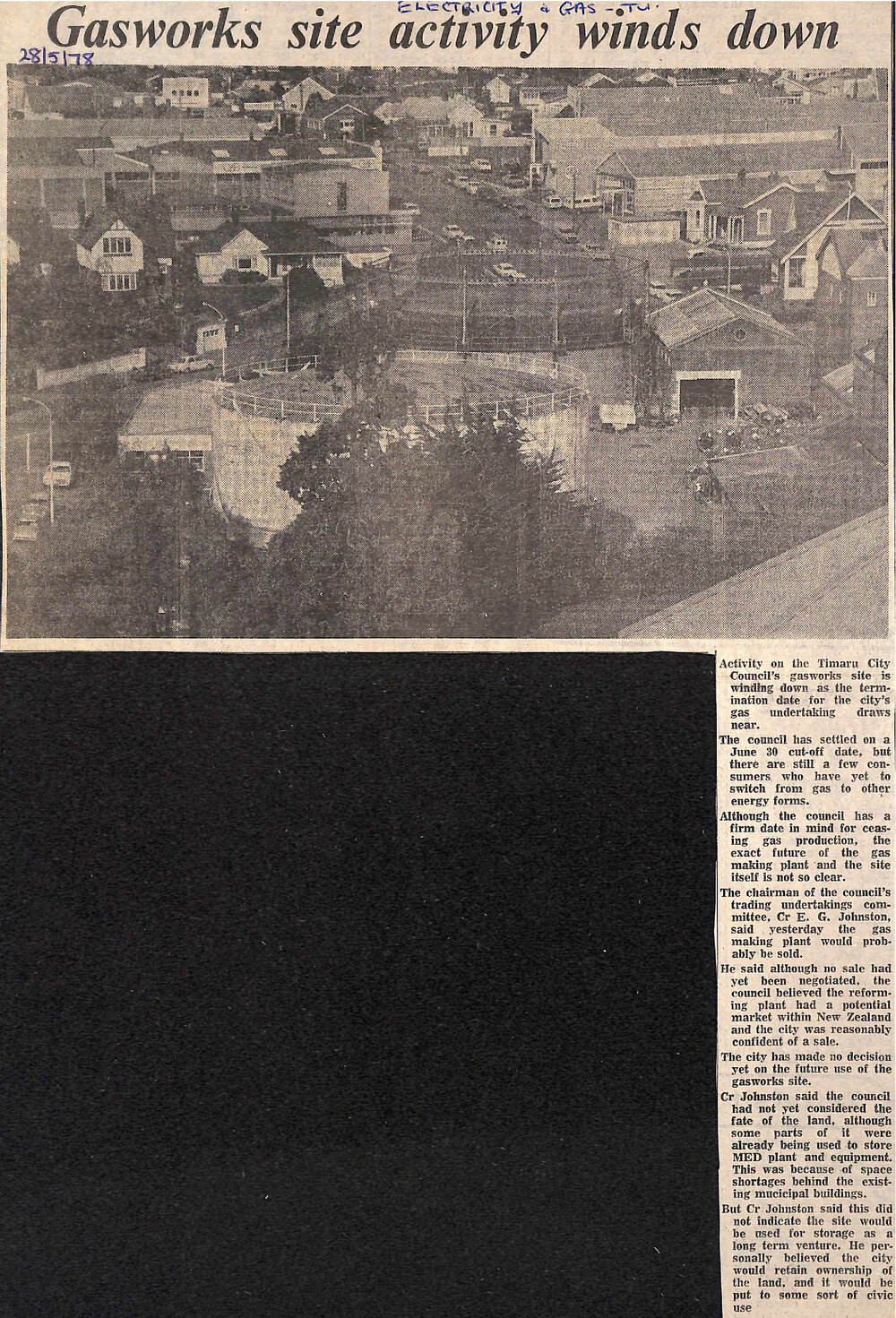 Gasworks site activity winds down