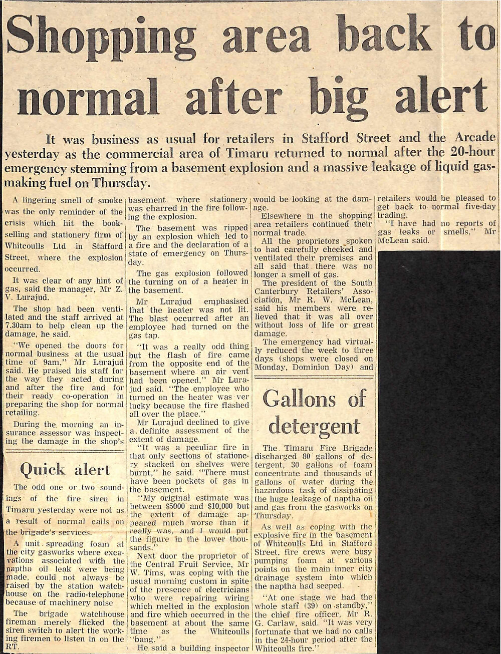 Shopping area back to normal after big alert / Gallons of detergent