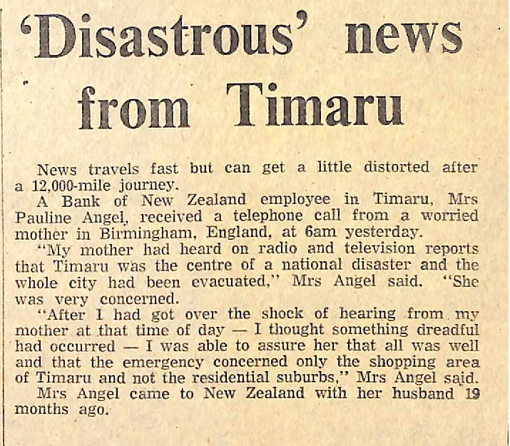  'Disastrous' news from Timaru