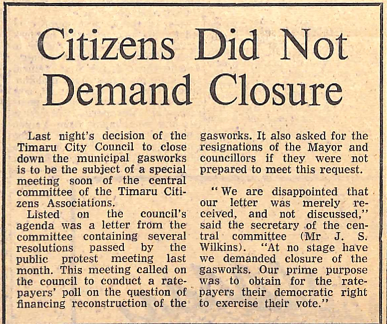 Citizens Did Not Demand Closure
