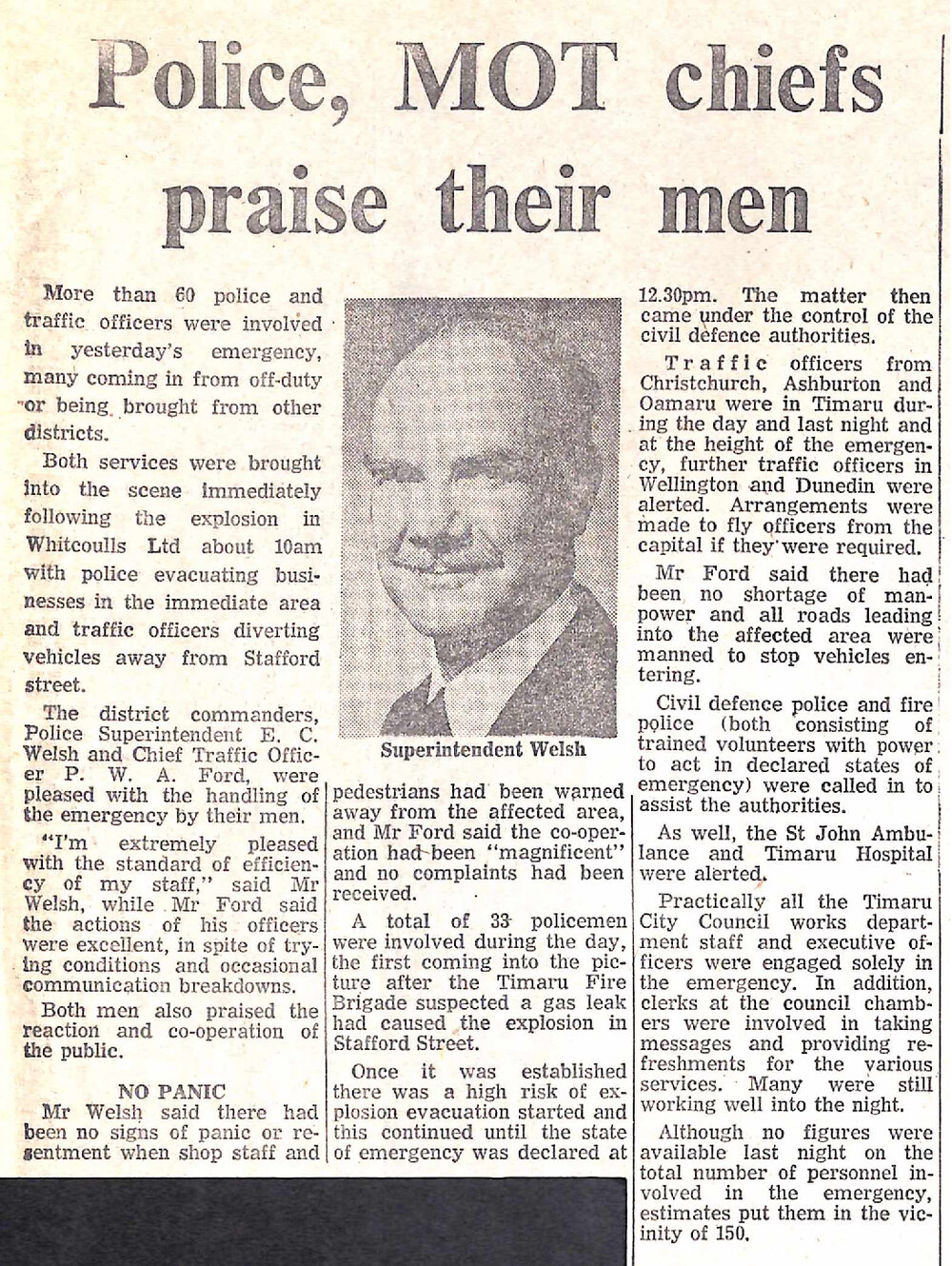 Police, MOT chiefs praise their men