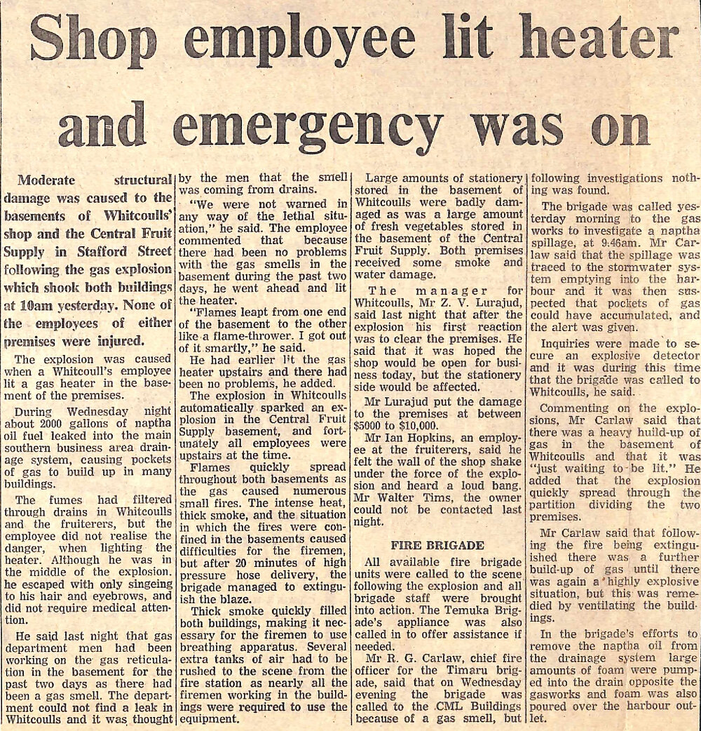 Shop employee lit heater and emergency was on