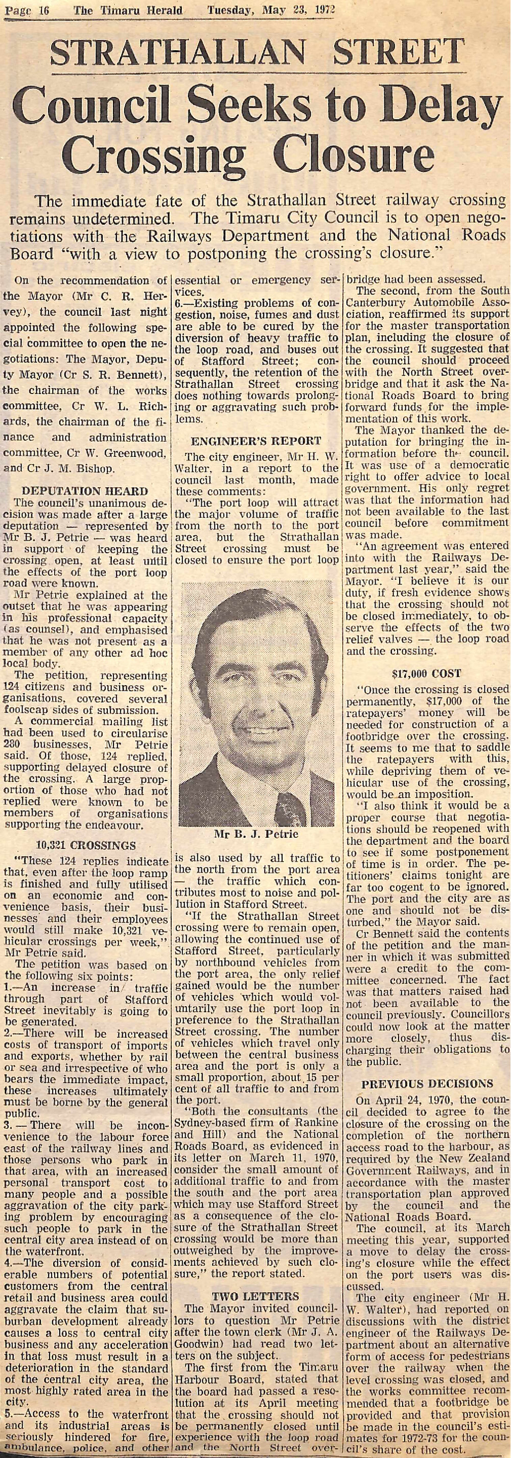 Strathallan Street: Council Seeks to Delay Crossing Closure