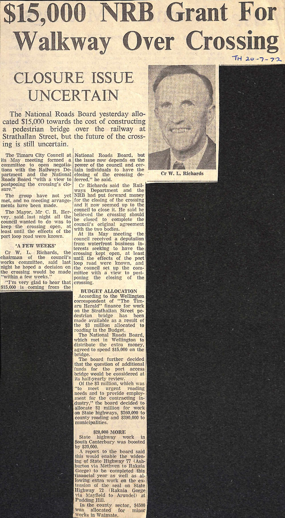 $15,000 NRB Grant For Walkway Over Crossing