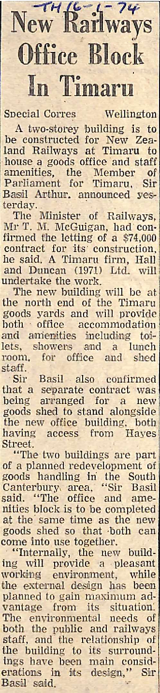 New Railways Office Block In Timaru