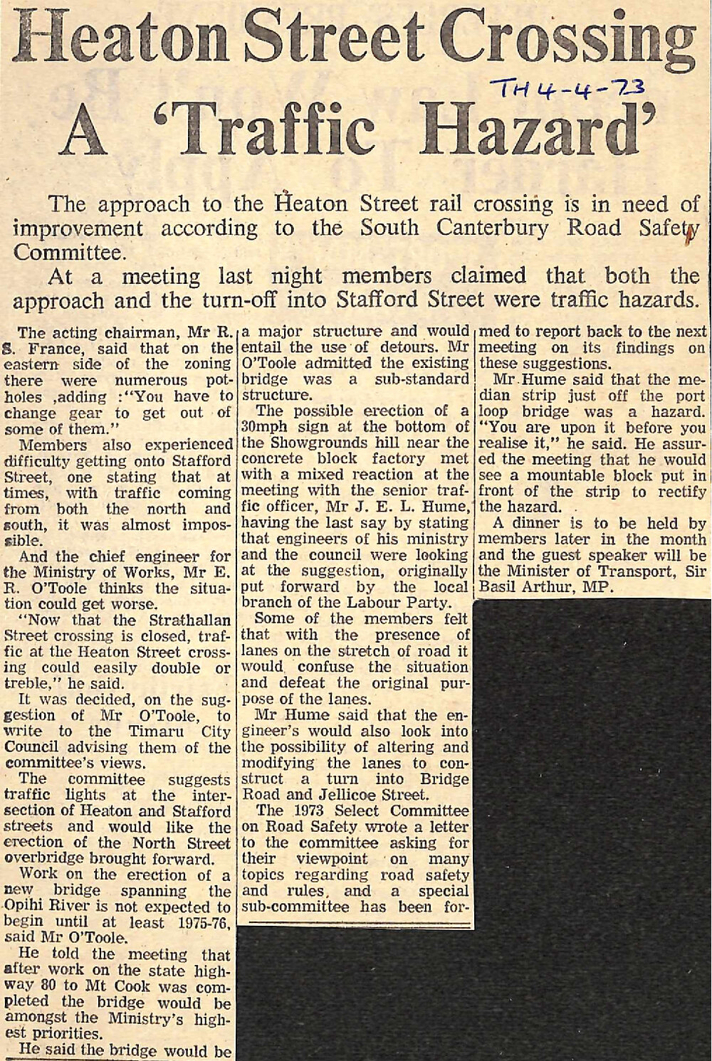 Heaton Street Crossing A 'Traffic Hazard'