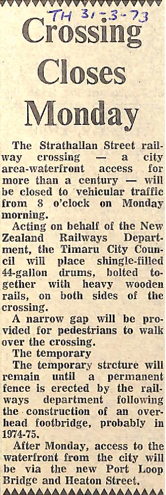 Crossing Closes Monday