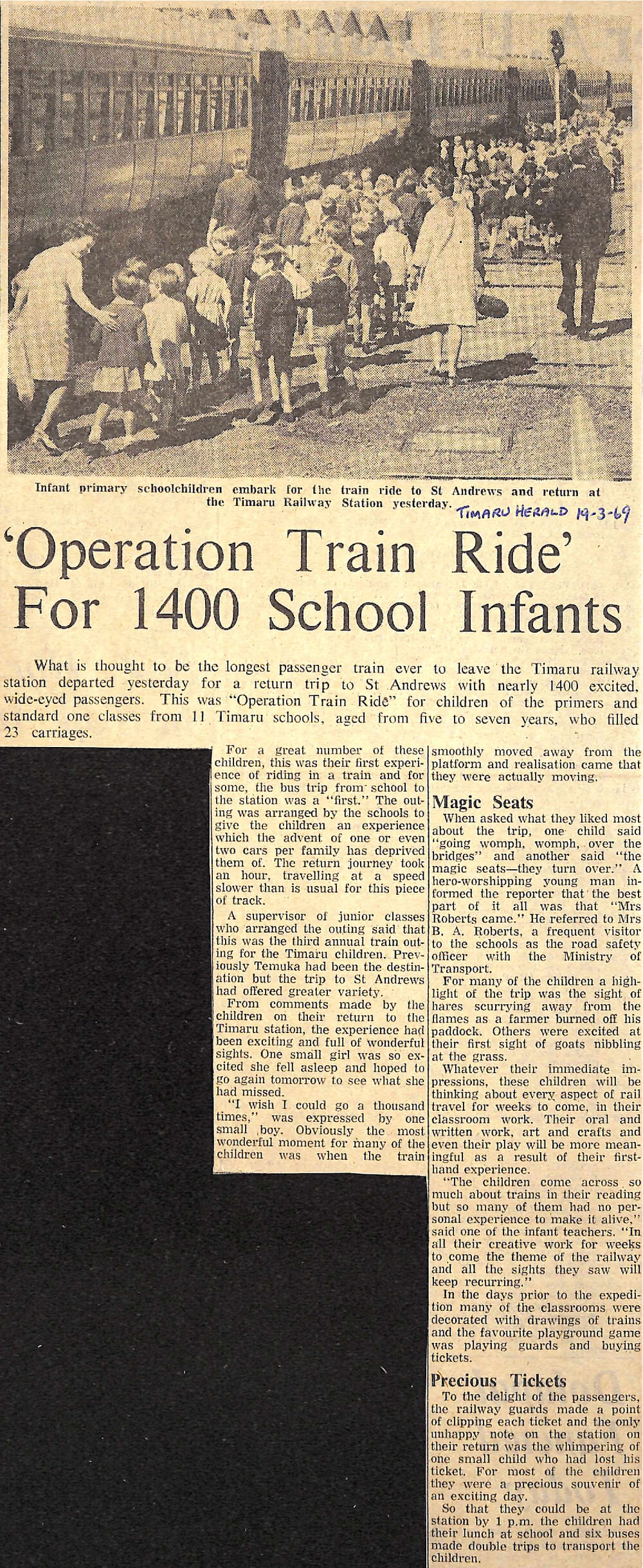  'Operation Train Ride' For 1400 School Infants